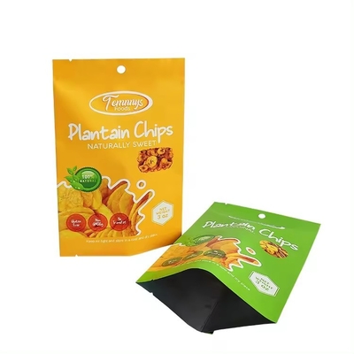 3.5 Mylar Bag Custom Printed Heat Seal Snack Banana Slices 3 Side Heat Seal Aluminium Foil Bag