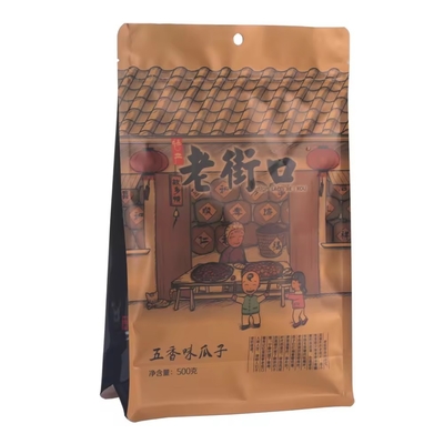 Custom Clear Paper Stand Up Bags With Zipper Untuk Pengemasan Makanan