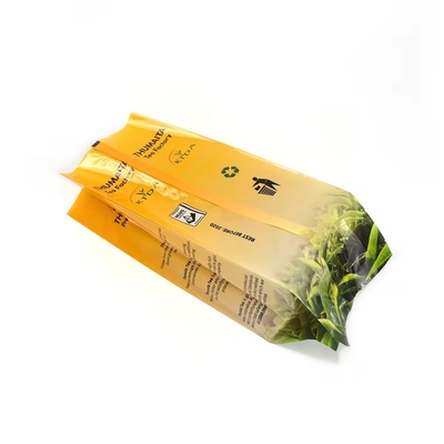 Custom Printed Laminated 240g 500g Waterproof Plastic Bag Bag Back Seal Foil Food Grade Tea Packaging Bags Side Gusset