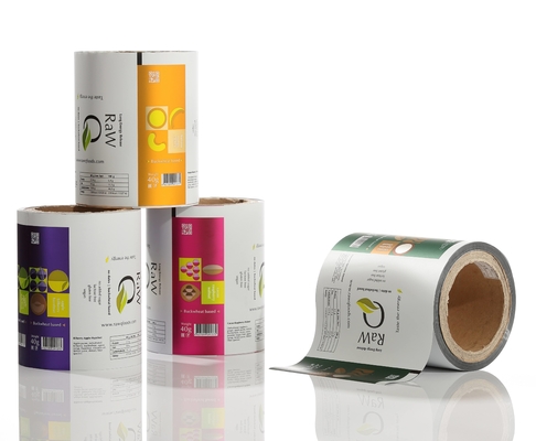 Custom Print Flexible Food Packaging Roll Stock Film Untuk Potongan Dan Potongan Keju Bumbu Biskuit Kue Saus Permen