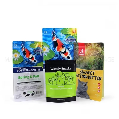 2kg 5kg 10kg 15kg Plastik Matt Aluminium Kemasan Datar Bagian Bawah Zip Lock Pet Dog Food Bags