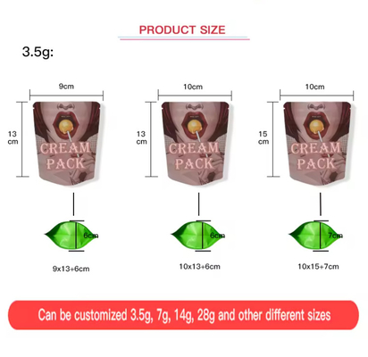 Custom 1g 3.5 G 7g Printed Laminated Plastic Edible Bag Bau Proof Bag Pengemasan Zipper Stand Up Eatable Mylar Bags