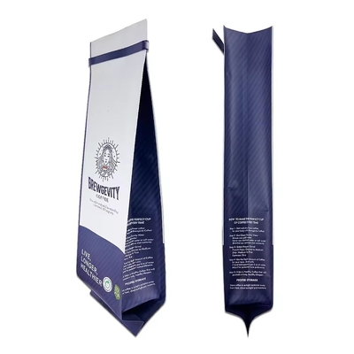 1kg 2kg Laminated Side Gusset Bag Custom Logo Printing Coffee Powder Bag With Tin Tale