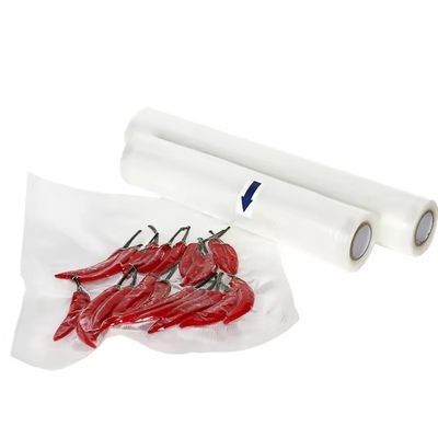 Hot Sale Plastik transparan makanan kantong vakum Roll Embossed vakum sealer tas