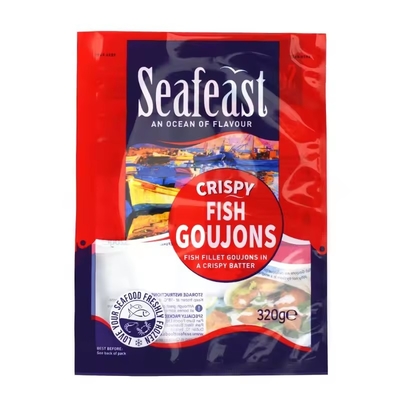 Custom Printing Vacuum Fish Chicken Frozen Food Packaging 3 Side Seal Kantong Plastik Dengan Logo