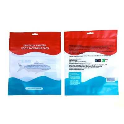 Tas Kunci Zip Mylar Tercetak Kantong Kemasan Makanan ringan Kantong berdiri untuk makanan makanan ringan Kantong kemasan holografik yang dapat digunakan kembali