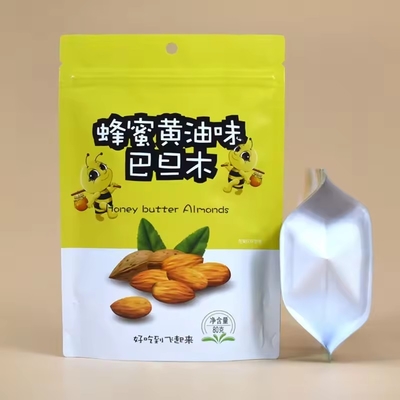 Custom Printed Biodegradable Aluminized Foil Proof Smell Cookie Packaging Kraft Paper Stand Up Ziplock Bag Bags