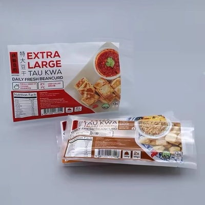 Custom Print Food Packaging Bag Tiga Sisi Sealing Bag Nylon Packaging Tas Makanan Beku Dari Dumpling Seafood Udang