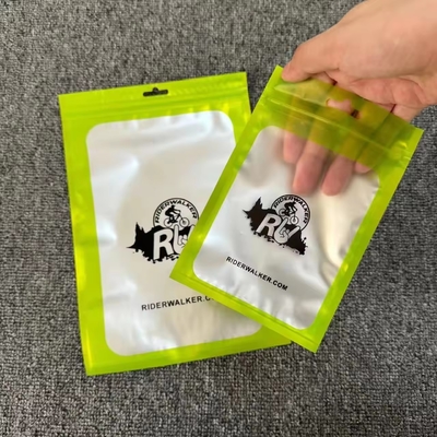 100 Piece Mylar Proof Bau Tas yang Bisa Ditutup Kembali Dengan Jendela Terbuka Zip Lock Closure Perhiasan Kantong Plastik Transparan