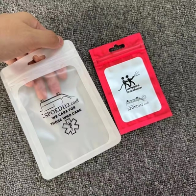 100 Piece Mylar Proof Bau Tas yang Bisa Ditutup Kembali Dengan Jendela Terbuka Zip Lock Closure Perhiasan Kantong Plastik Transparan