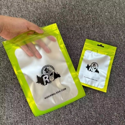 100 Piece Mylar Proof Bau Tas yang Bisa Ditutup Kembali Dengan Jendela Terbuka Zip Lock Closure Perhiasan Kantong Plastik Transparan
