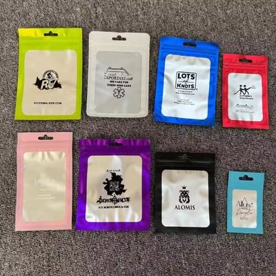 100 Piece Mylar Proof Bau Tas yang Bisa Ditutup Kembali Dengan Jendela Terbuka Zip Lock Closure Perhiasan Kantong Plastik Transparan