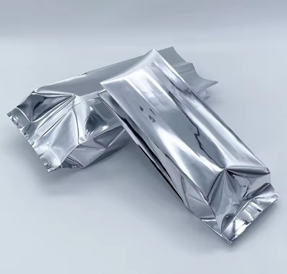 Glossy Silver Aluminium Foil Laminated Heat Seal Back Sealing Side Gusset Food Packaging Bag Kantong Kafe