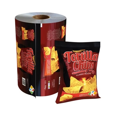Film Kemasan Makanan Aluminium Foil Cetak Custom/Plastik Laminasi Sachet Packing Roll Film Plastik Untuk Makanan ringan