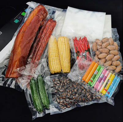 Kebocoran Proof Food Grade Laminated Transparent Nylon Fish Seafood Plastic Packaging Heat Seal Vacuum Seal Bags