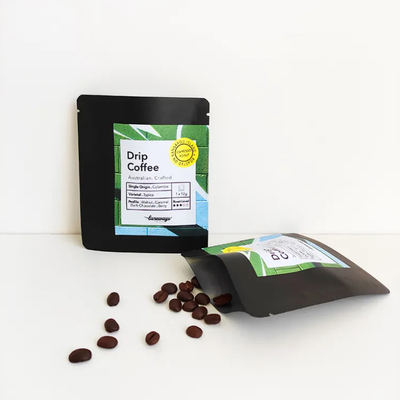 Digitally Printed 3 Side Sealed Flat Bag Bag For Drip Coffee Filter Packaging Hanging Ear Coffee Bag