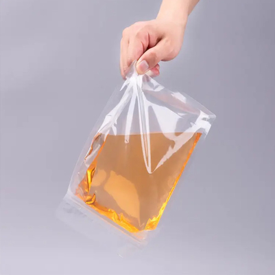 Custom Flat Bottom Eight Side Seal Clear Transparent Zip Lock Buah kering Makanan Rice Packaging Plastik Stand Up Bag