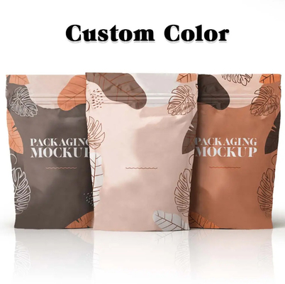 Kelembaban Proof Bau Kripik Cookie Snack Makanan Kantong Kantong Kraft Paper Stand Up Zip Lock Kantong Untuk Kantong Kemasan Kopi