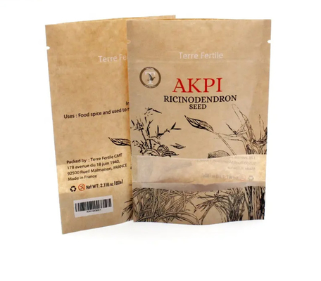 Custom Printing Zipper Tea Sachet Biodegradable Paper Bag Bag Packaging Bags