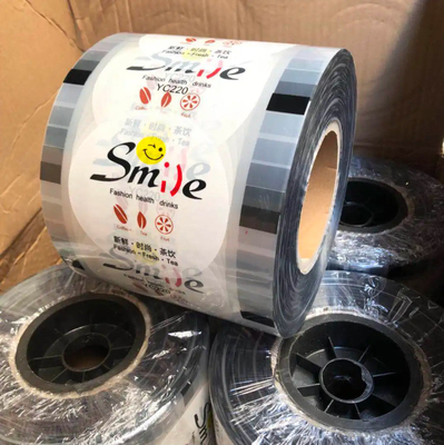 Custom Clear Boba Tea Cup Packaging Roll Plastic Bubble Sealing Film Untuk Kopi Anggur Soda Mineral Water Whisky