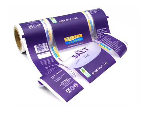 Kemasan cetak khusus Plastik Roll Bopp/Pet/Ldpe Film Dengan Window Food Packaging