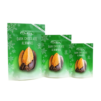 Custom Printing Stand Up Bag Zipper Nut Package Plastik Snack Almond Kacang Kacang Kemasan Kantong