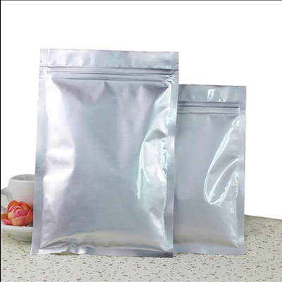Hotsale Food Grade Plastic Sealing Sealing Zipper Silver Pouch Mylar Zip Lock Packaging Print Custom Aluminium Bag