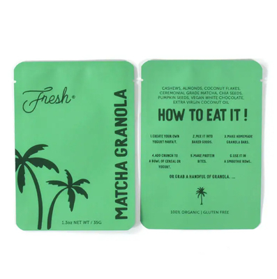 Custom Printed Laminated Aluminium Foil Zip Lock Bags With Logos Mini Flat Bag Daur Ulang 3 Side Seal Zipper Bag