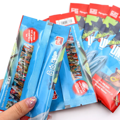 3 Segel Sisi Disesuaikan Pencetakan Makanan ringan Kemasan Kantong Plastik Panas Segel Kantong / Kembali Segel Kantong Plastik