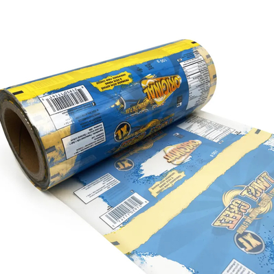 Custom Printed Bopp PET CPP PE Metallized Laminated Film Roll Flexible Packaging Snacks Candy Pizza Food Film Plastik