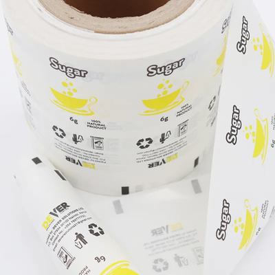 Grosir Kemasan Makanan Plastik Disesuaikan Laminated Roll Film Sugar Paper Sachet Film Kemasan Otomatis Untuk Dijual