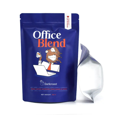 Desain Custom Cetak anti bau 100g 500g Stand Up Zipper Bag Sachet Suplemen Whey Kopi Pengemasan Mylar Bag