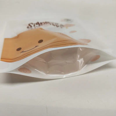 Kantong kemasan biskuit plastik cetak khusus dengan Ziplock Kripik pisang Kantong kemasan cookie