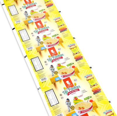 Disesuaikan Daur Ulang Food Grade Laminated Roll Film Plastik kecil Soft Packaging Film Roll