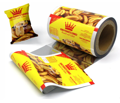 Pabrik Roll Film Cetak Plastik yang Digunakan untuk Makanan Ringan/Keripik Kentang/Pengemasan Kacang, Laminasi Kantong Kecil Makanan Ringan Pengemasan Film Roll