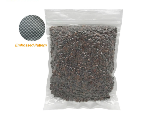 Pabrik OEM Custom Food Storage Double Zipper Embossing Nylon Vacuum Seal Bags