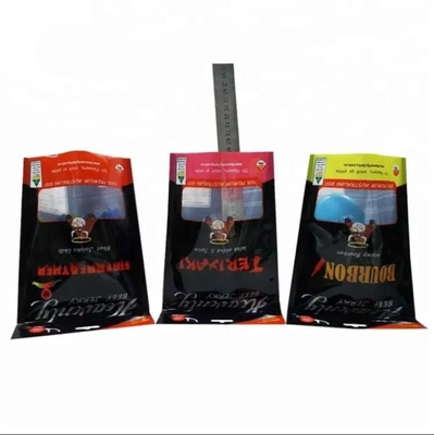 Custom Printed Reusable Vacuum Seal Zip Lock Snack Makanan Daging Sapi Kantong Kemasan Jerky