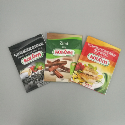 Rosemary Sliced Seasoning Plastic Packaging Sachet Kecil 3 Sisi Disegel Tas Aluminium Untuk Pengemasan