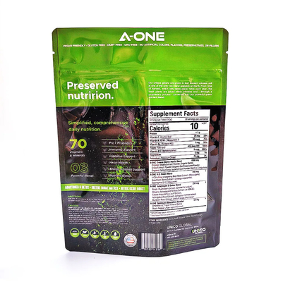 Custom Branded Protein Supplement Powder Advanced Pack OEM ODMl Minuman Supplement Powder Packaging Stand Up Bag