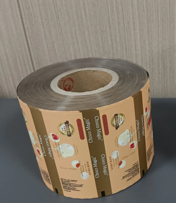 Laminated Custom Printed Food Grade Aluminium Foil Easy Tear Roll Film Pengemasan Makanan