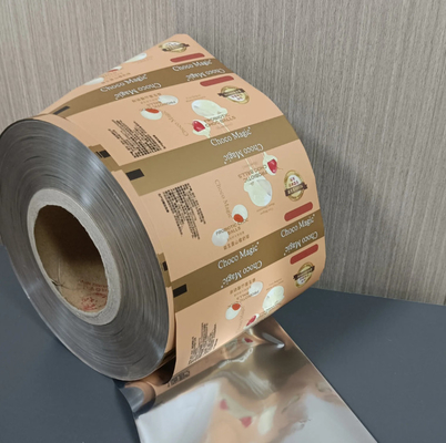 Laminated Custom Printed Food Grade Aluminium Foil Easy Tear Roll Film Pengemasan Makanan