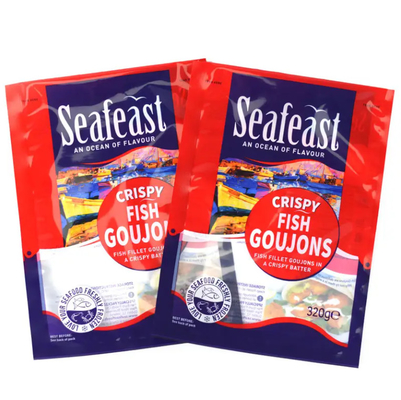 Custom Printing Vacuum Fish Chicken Frozen Food Packaging 3 Side Seal Kantong Plastik Dengan Logo