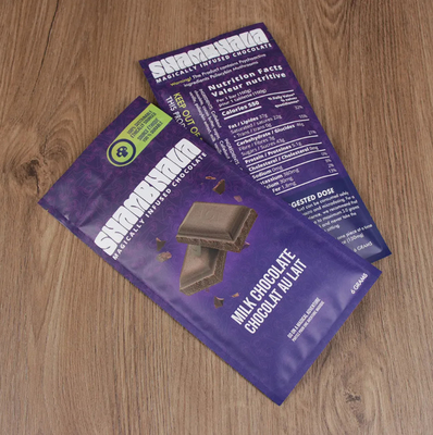 Custom Printed Food Grade Glossy Frosted Bag 3 Side Sealed Reusable Ziplock Bags Aluminium Foil Mylar Bags Untuk Coklat