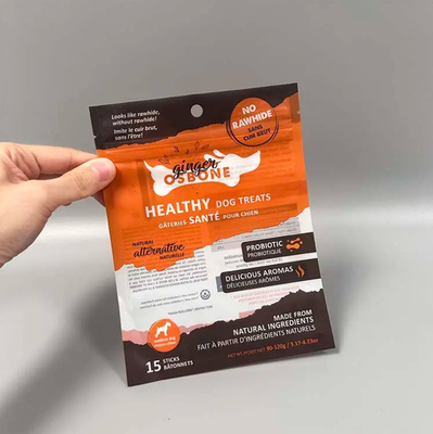 Custom Print 3 Side Seal Transparent Sachet Cat Dog Food Snack Sachet Pengemasan Mylar Bag