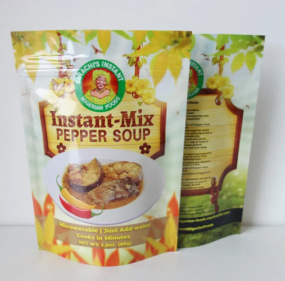 Custom Sealable Food Packaging Stand Up Logo Print Zip Plastik Food Packaging Bag