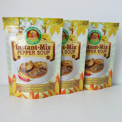 Custom Sealable Food Packaging Stand Up Logo Print Zip Plastik Food Packaging Bag