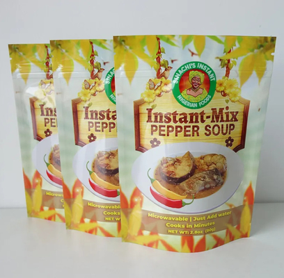 Custom Sealable Food Packaging Stand Up Logo Print Zip Plastik Food Packaging Bag