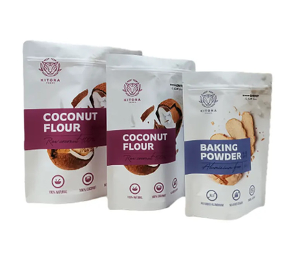 Heat Seal Food Grade Tas Foil Cetak Kustom Penyimpanan Makanan Ritsleting Kantong Makanan Tas Stand Up