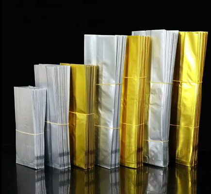 Desain Custom Print Aluminium Foil Mylar Stand Up Pouch Hot Seal Side Gusset Bags Food Tea Coffer Packaging Bag Pouch With Logo