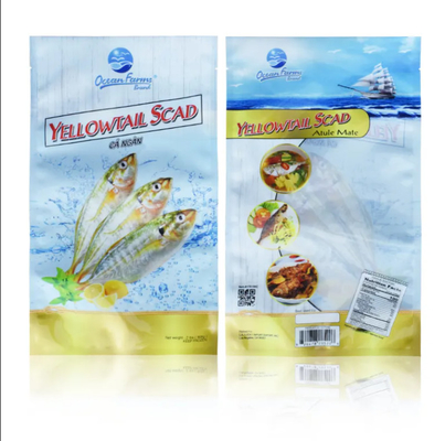 Custom Printer Heat Seal Tiga Sisi Proof Leak Sleeve Vacuum Plastic Frozen Food Packaging Bag Bag